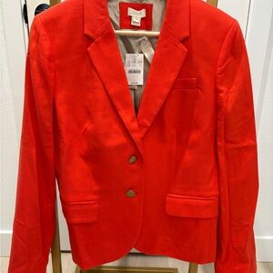 J. Crew NWT Bright Orange Blazer - Size 8